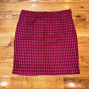Kate Hill Vibrant Pink and Black Mini Skirt
